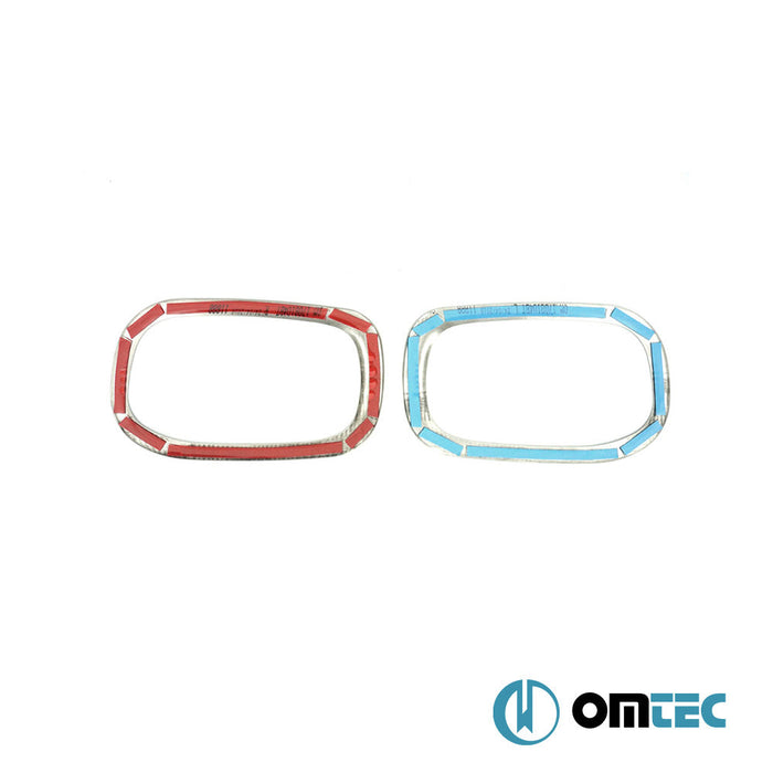 Reflektör Çerçevesi 2 Prç. Paslanmaz (Siyah - Taşlı) - Jeep Renegade - SUV BU - (2015 - )