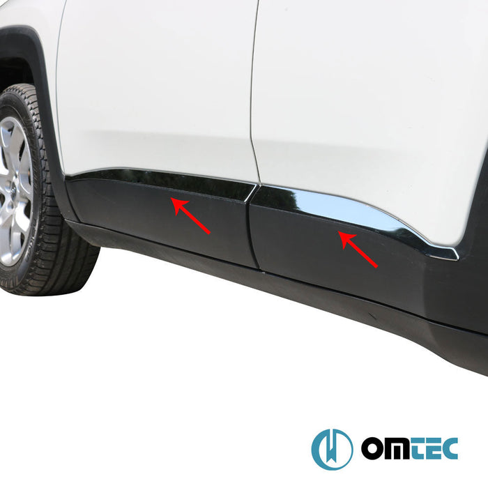 Yan Kapı Çıtası 4 Prç. Paslanmaz Çelik (Parlak) - Jeep Renegade - SUV BU - (2015 - )