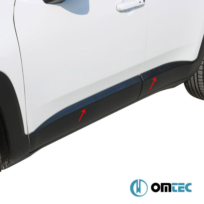 Yan Kapı Çıtası 4 Prç. Paslanmaz Çelik (Siyah - Taşlı) - Jeep Renegade - SUV BU - (2015 - )