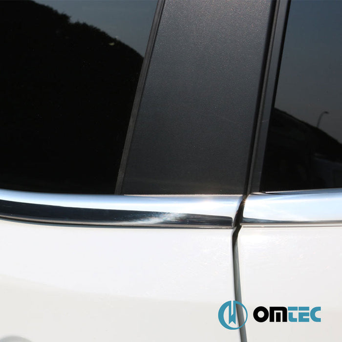 Cam Çıtası 6 Prç. Paslanmaz Çelik (Parlak) - Jeep Renegade - SUV BU - (2015 - )