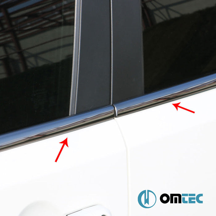 Cam Çıtası 6 Prç. Paslanmaz Çelik (Siyah) - Jeep Renegade - SUV BU - (2015 - )