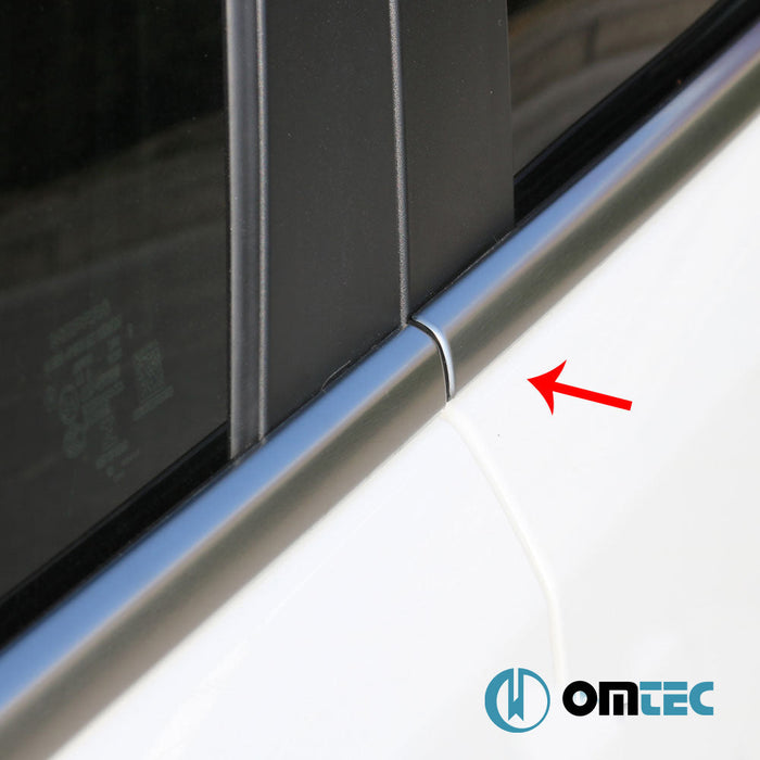 Cam Çıtası 6 Prç. Paslanmaz Çelik (Taşlı) - Jeep Renegade - SUV BU - (2015 - )