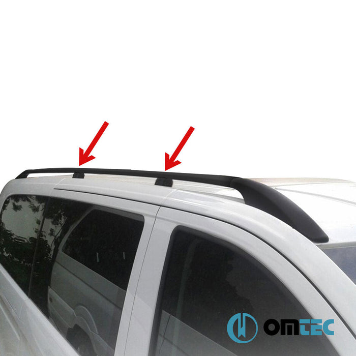 Portbagaj Tavan Çıtası (Solid - Vidalı Montaj) Siyah 2 Prç. Alu. - Jeep Renegade - SUV BU - (2015 - )