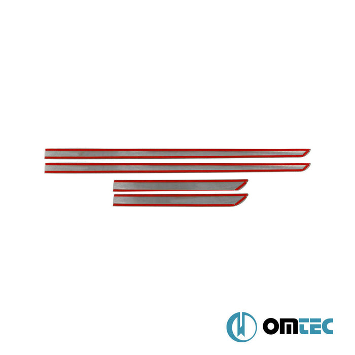 Yan Kapı Çıtası 4 Prç. Paslanmaz Çelik (Parlak) - Jeep Compass - SUV MK49 - (2007 - 2017)