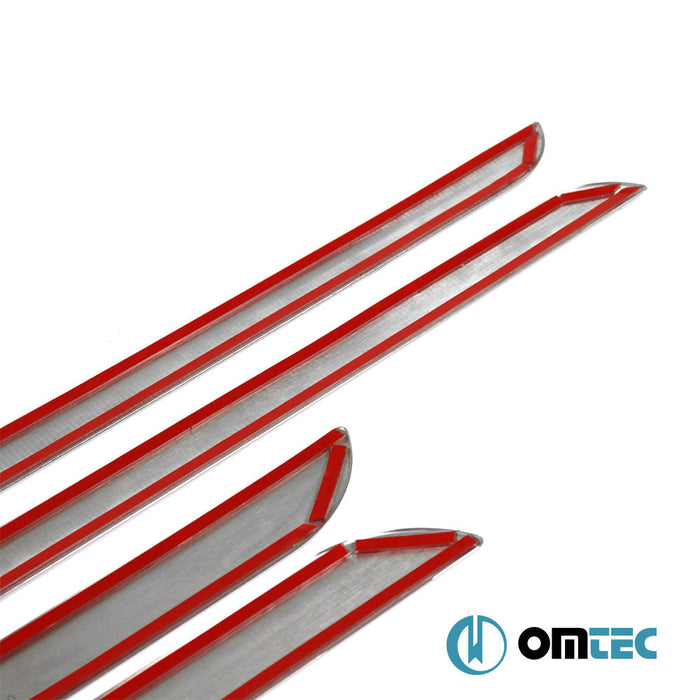 Yan Kapı Çıtası 4 Prç. Paslanmaz Çelik (Parlak) - Jeep Compass - SUV MK49 - (2007 - 2017)