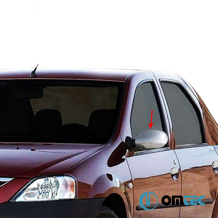 Ayna Kapağı 2 Prç. Paslanmaz Çelik (Parlak) - Dacia Logan - SD I - (2005 - 2012)