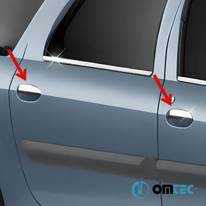 Kapı Kolu 4 Kapı 4 Prç. Paslanmaz Çelik (Parlak) - Renault Megane - SW I - (1995 - 2002)