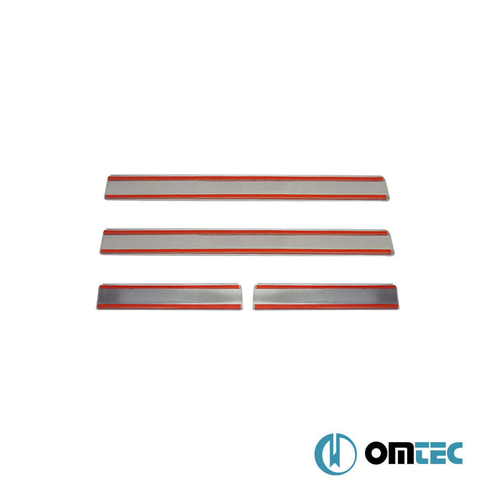 Line Kapı Eşiği 4 Prç. Paslanmaz Çelik (Parlak) - Dacia Sandero Stepway - HB 5D B52 FL - (2016 - 2020)