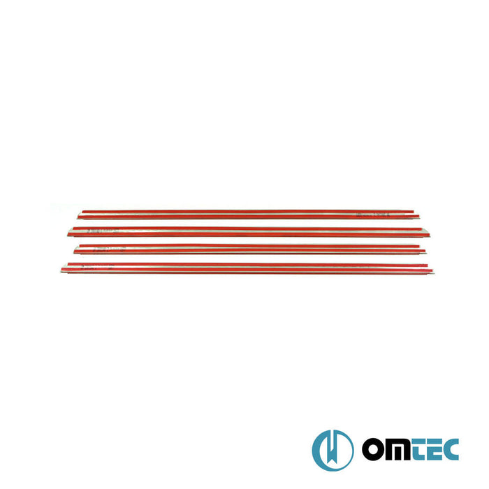 Cam Çıtası 4 Prç. Paslanmaz Çelik (Parlak) - Dacia Sandero - HB 5D B90 - (2008 - 2012)