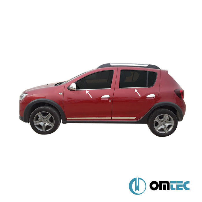 Cam Çıtası 4 Prç. Paslanmaz Çelik (Parlak) - Renault Symbol - SD III - (2013 - )