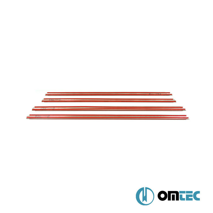 Cam Çıtası 4 Prç. Paslanmaz Çelik (Parlak) - Dacia Sandero - HB 5D B52 - (2012 - 2020)