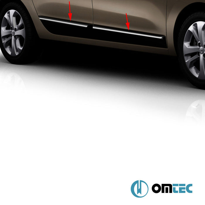 Yan Kapı Çıtası 4 Prç. Paslanmaz Çelik (Parlak) - Dacia Lodgy - MPV M0 - (2012 - )