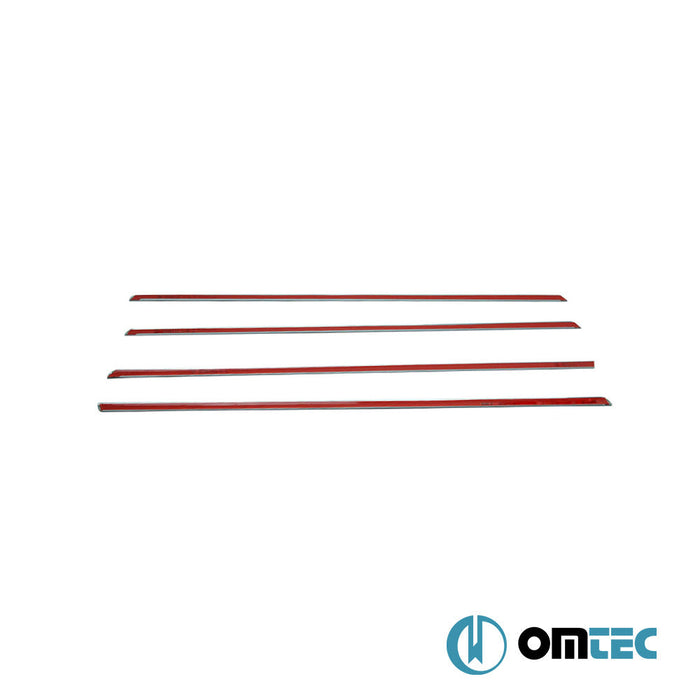 Cam Çıtası 4 Prç. Paslanmaz Çelik (Parlak) - Dacia Lodgy - MPV M0 - (2012 - )