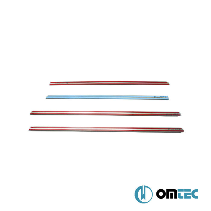 Cam Çıtası 4 Prç. Paslanmaz Çelik (Siyah) - Dacia Duster - SUV HS - (2010 - 2018)