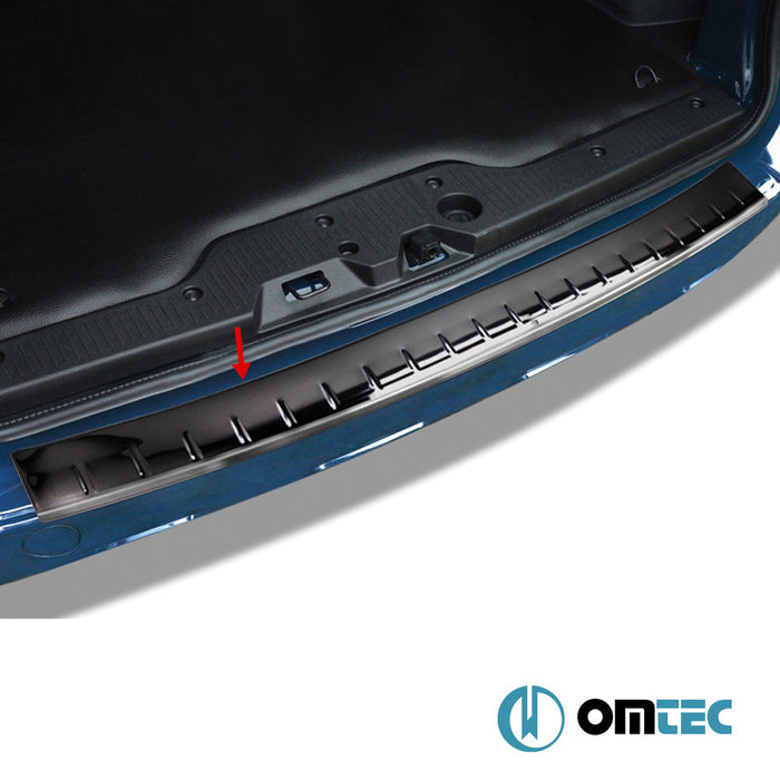 Arka Tampon Eşiği Paslanmaz Çelik (Siyah) - Renault Express - LAV I - (2021 - )