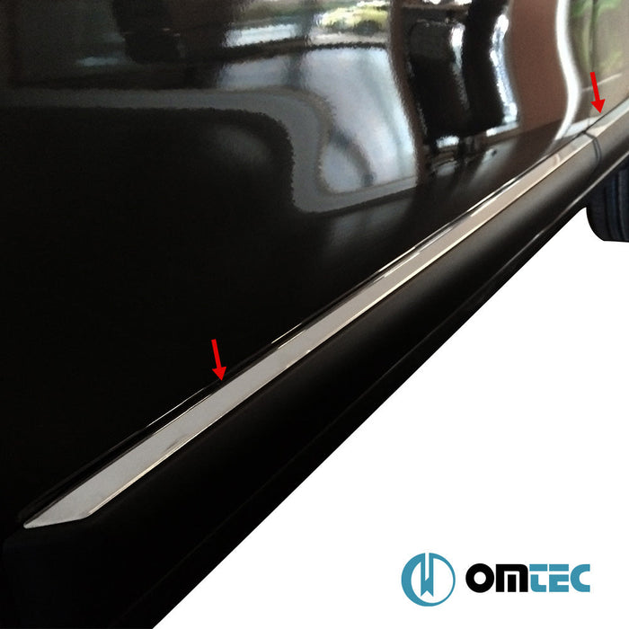 Yan Kapı Çıtası 4 Prç. Paslanmaz Çelik (Parlak) - Dacia Dokker - MVN M0 - (2012 - 2021)