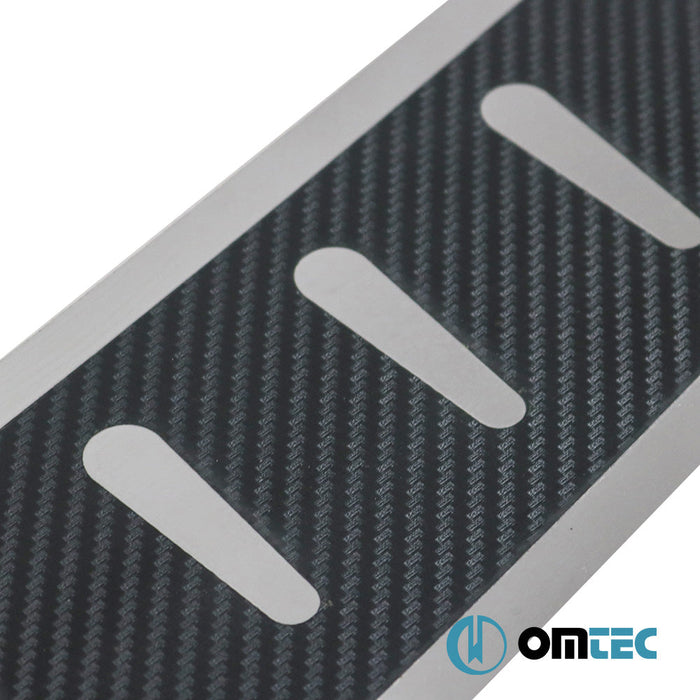 Karbon Folyolu Arka Tampon Eşiği Paslanmaz Çelik - Dacia Logan Mcv - SW KS - (2013 - 2020)