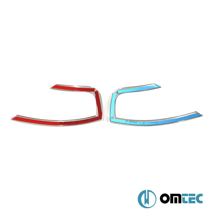 Reflektör Çıtası 2 Prç. Paslanmaz (Taşlı) - Dacia Duster - SUV HM - (2018 - 2024)