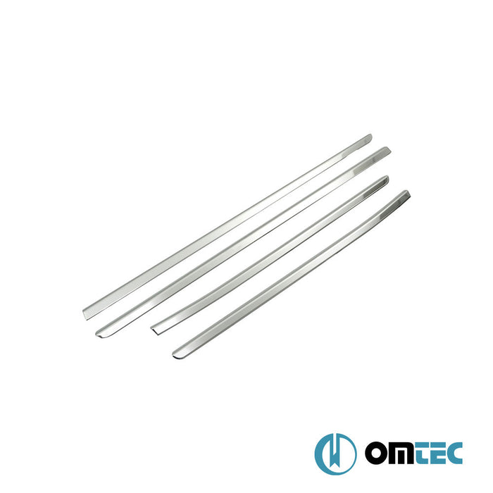 Cam Çıtası 4 Prç. Paslanmaz Çelik (Taşlı) - Dacia Duster - SUV HM - (2018 - 2024)