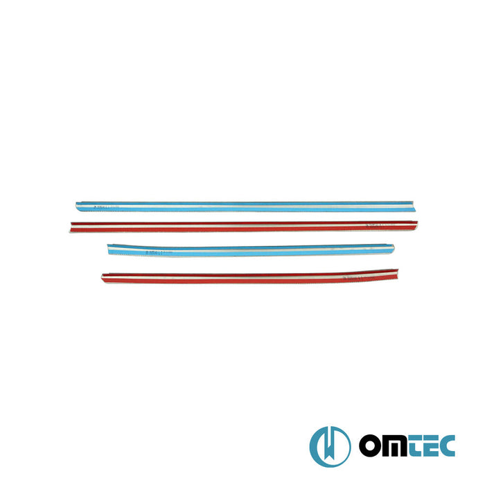 Cam Çıtası 4 Prç. Paslanmaz Çelik (Taşlı) - Dacia Duster - SUV HM - (2018 - 2024)