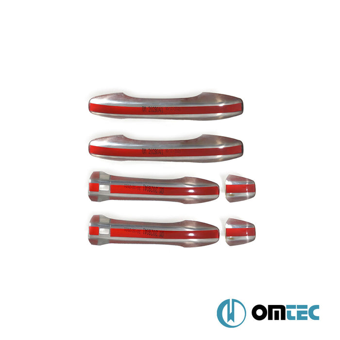 Kapı Kolu 4 Kapı 6 Prç. (S2) Paslanmaz Çelik (Parlak) - Dacia Sandero - HB 5D DJF - (2020 - )