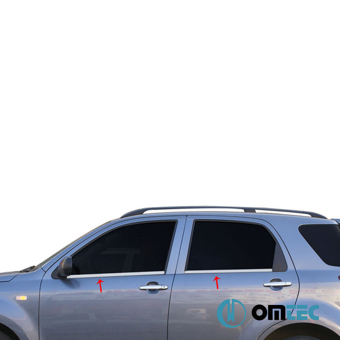 Cam Çıtası 4 Prç. Paslanmaz Çelik (Parlak) - Daihatsu Terios - SUV J200 - (2006 - 2017)