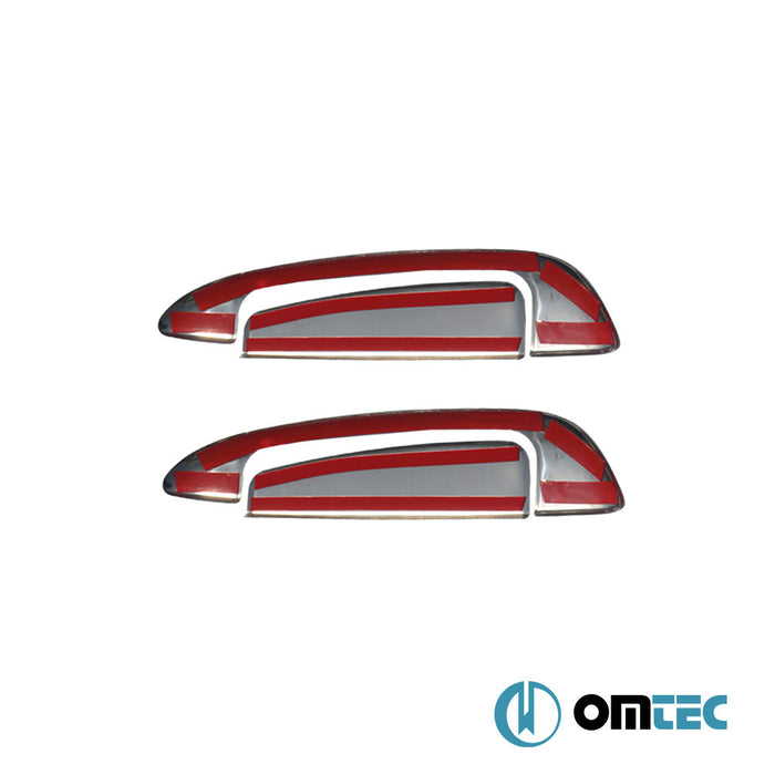 Kapı Kolu 2 Kapı 4 Prç. Paslanmaz Çelik (Parlak) (Çerçeveli) - Fiat Punto Evo - HB 3D 199 FL - (2009 - 2018)