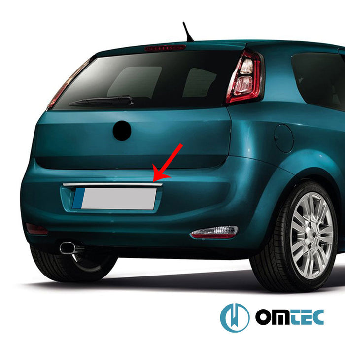 Bagaj Çıtası (Plaka Üstü) Paslanmaz Çelik (Parlak) - Fiat Grande Punto - HB 3D 199 - (2005 - 2009)