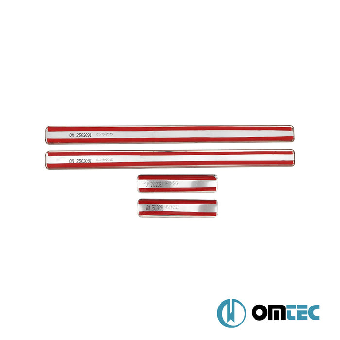 Line Kapı Eşiği 4 Prç. Paslanmaz Çelik (Parlak) - Fiat Punto Evo - HB 5D 199 FL - (2009 - 2018)