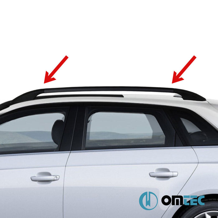 Portbagaj Tavan Çıtası (Solid V2 - Yapıştırma) Siyah 2 Prç. Alu. - Citroën C3 Aircross - SUV I - (2017 - )