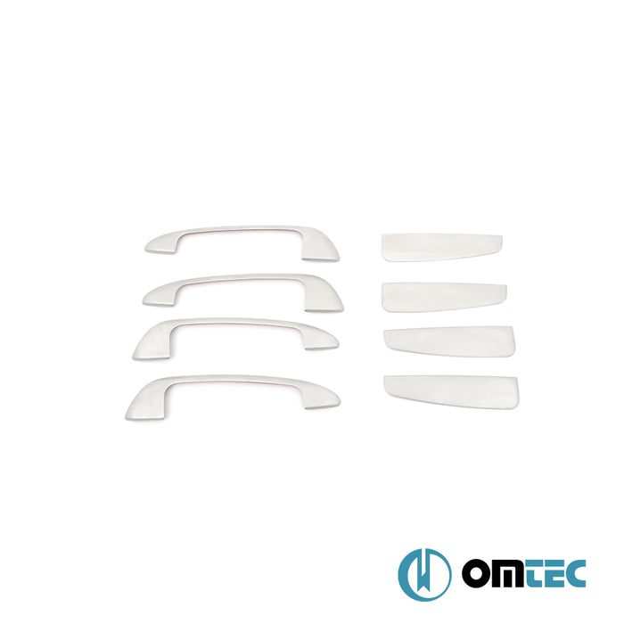 Kapı Kolu 4 Kapı 8 Prç. Paslanmaz Çelik (Çerçeveli - Mat) - Fiat Linea - SD 323 - (2007 - 2018)