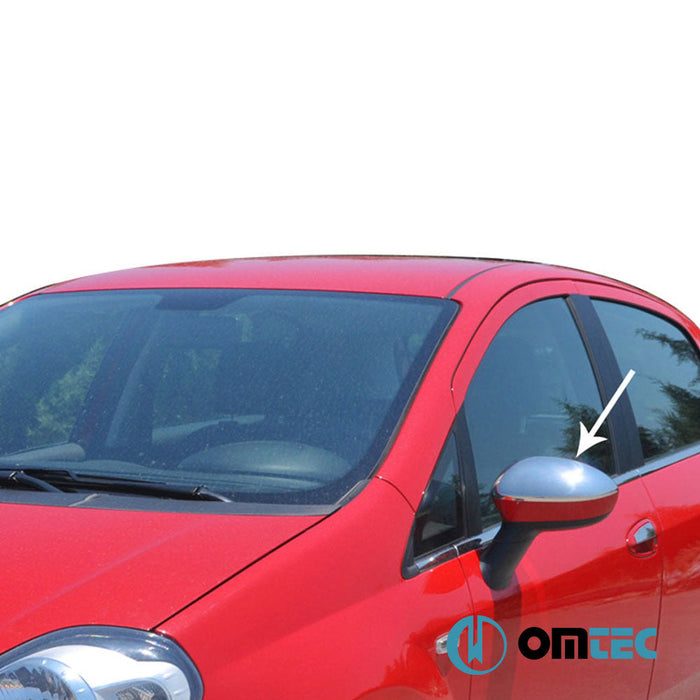 Ayna Kapağı 2 Prç. Paslanmaz Çelik (Parlak) - Fiat Grande Punto - HB 5D 199 - (2005 - 2009)