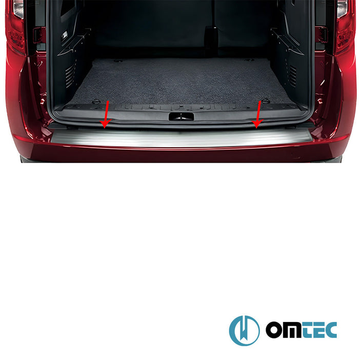 Arka Tampon Eşiği Paslanmaz Çelik (Taşlı) - Fiat Doblo - MVN 223 - (2000 - 2010)