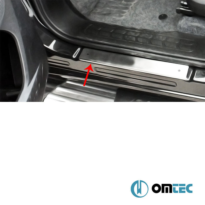 Line İç Kapı Eşiği 4 Prç. Paslanmaz Çelik (Parlak) - Fiat Doblo - MVN 223 - (2000 - 2010)