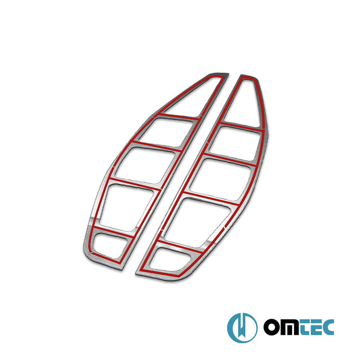 Stop Çerçevesi 2 Prç. P.Çelik (Parlak) - Fiat Doblo - MVN 223 PRE - FL - (2000 - 2006)