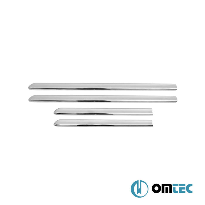 Yan Kapı Çıtası 4 Prç. Paslanmaz Çelik (Parlak) - Fiat Doblo - MVN 223 PRE - FL - (2000 - 2006)