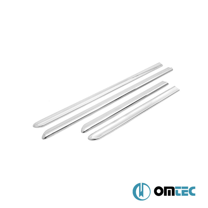 Yan Kapı Çıtası 4 Prç. Paslanmaz Çelik (Parlak) - Fiat Doblo - MVN 223 PRE - FL - (2000 - 2006)