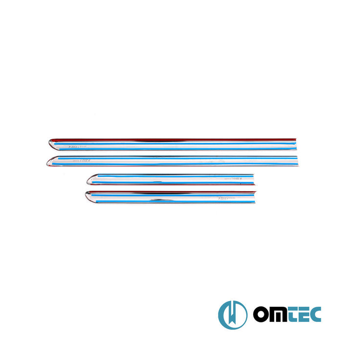 Yan Kapı Çıtası 4 Prç. Paslanmaz Çelik (Parlak) - Fiat Doblo - MVN 223 PRE - FL - (2000 - 2006)