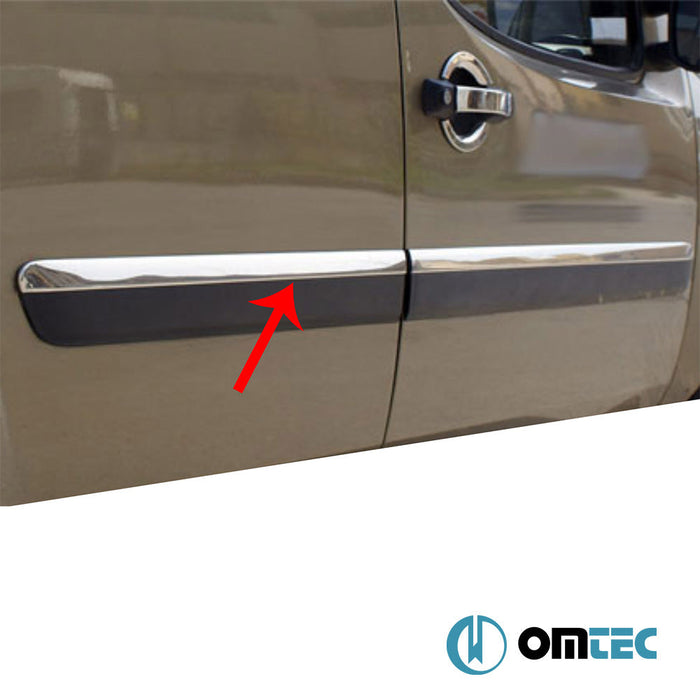 Deco Yan Kapı Çıtası 4 Prç. Paslanmaz Çelik (Parlak) - Fiat Doblo - MVN 223 FL - (2006 - 2010)