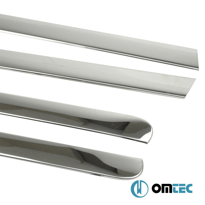 Deco Yan Kapı Çıtası 4 Prç. Paslanmaz Çelik (Parlak) - Fiat Doblo - MVN 223 FL - (2006 - 2010)