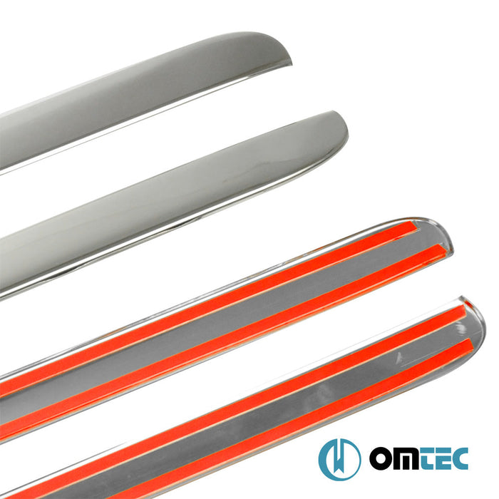 Deco Yan Kapı Çıtası 4 Prç. Paslanmaz Çelik (Parlak) - Fiat Doblo - MVN 223 FL - (2006 - 2010)