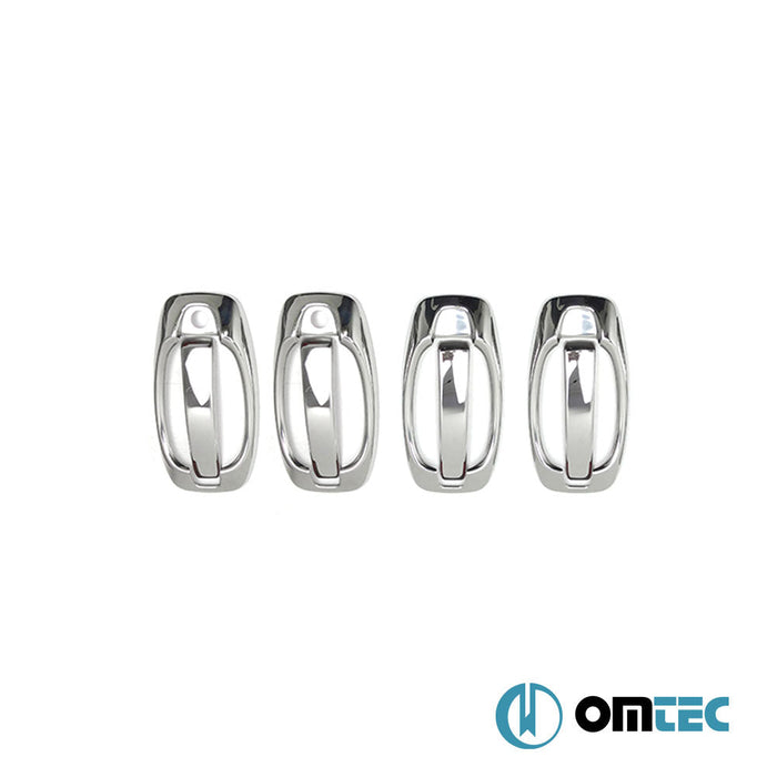 Kapı Kolu 4 Kapı 8 Prç. Paslanmaz Çelik (Parlak) (Set) - Peugeot Bipper - MVN 225L - (2008 - 2016)