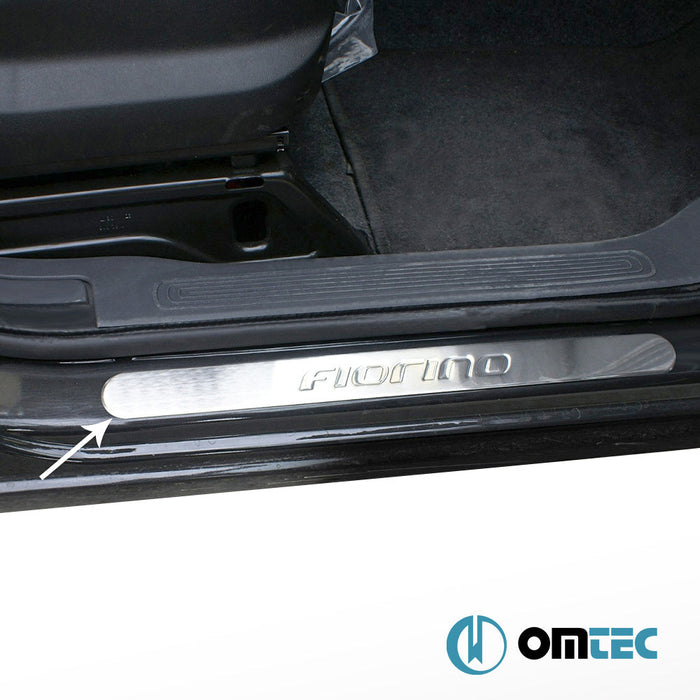 D - Line Kapı Eşiği 2 Prç. Paslanmaz Çelik (Parlak) - Fiat Fiorino - MVN 225 - (2008 - )