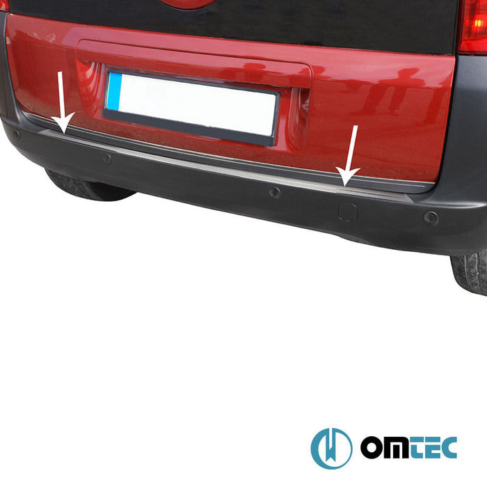 Arka Tampon Eşiği Paslanmaz Çelik (Taşlı) - Fiat Fiorino - MVN 225 - (2008 - )