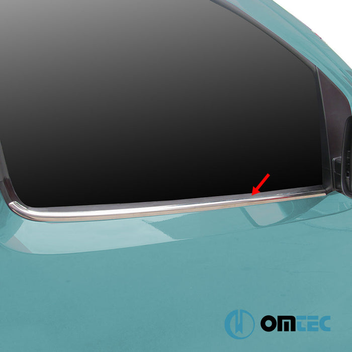 Cam Çıtası 2 Prç. Paslanmaz Çelik (Parlak) - Citroën Nemo - MVN 225L - (2008 - 2016)