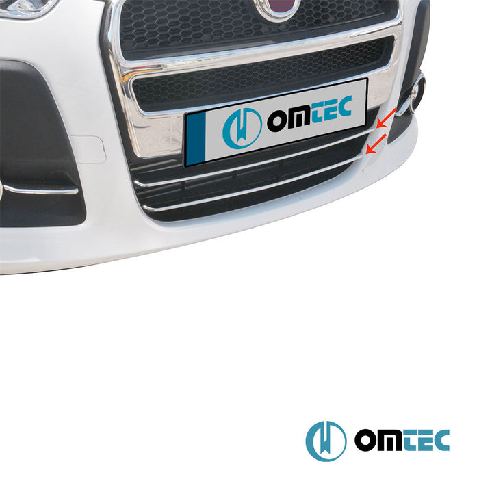 Ön Panjur Alt Cita 2 Prç. P.Çelik (Parlak) - Fiat Doblo - MVN 263 PRE - FL - (2010 - 2014)