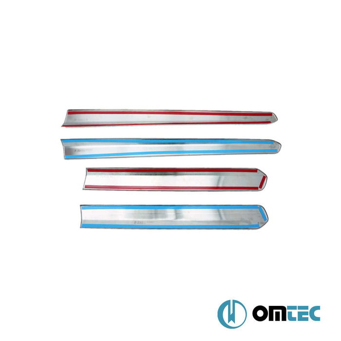 Yan Kapı Çıtası 4 Prç. Paslanmaz Çelik (Parlak) - Opel Combo - MVN IV - (2011 - 2018)