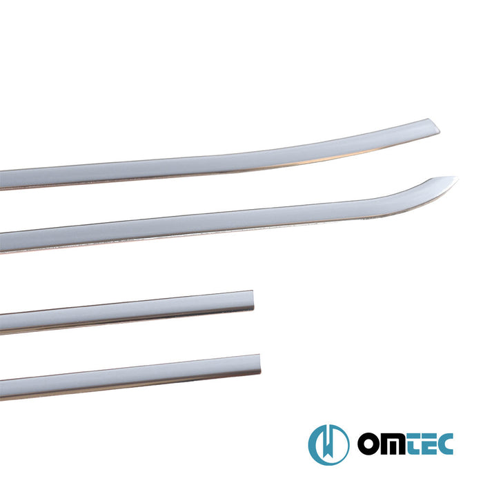 Cam Çıtası 4 Prç. Paslanmaz Çelik (Parlak) - Fiat Doblo - MVN 263 - (2010 - 2021)