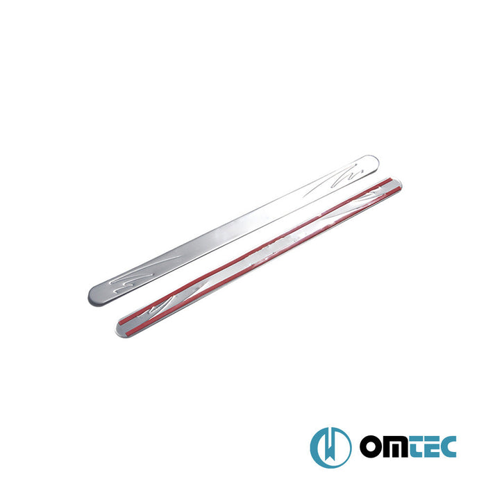 Line Kapı Eşiği 2 Prç. Paslanmaz Çelik (Parlak) - Fiat 500C - CB 312 - (2007 - )