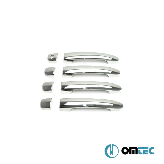 Kapı Kolu 4 Kapı 8 Prç. (H1) Paslanmaz Çelik (Parlak) - Fiat Bravo - HB 5D 198 - (2008 - 2015)